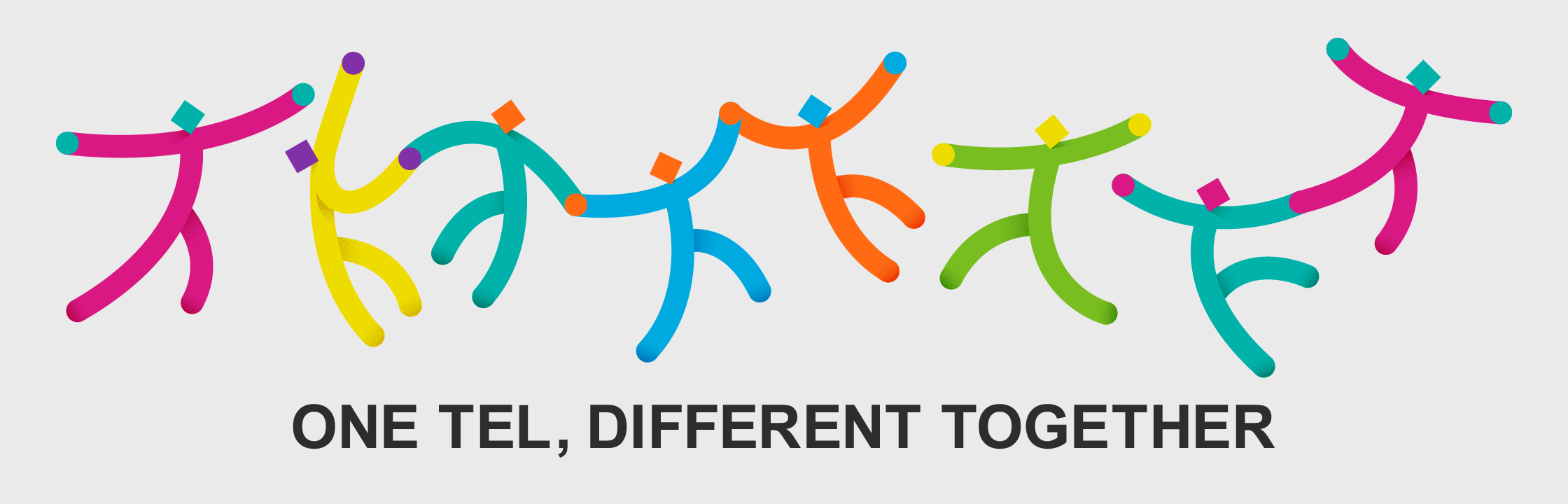 TEL的DE&I宣传语 "ONE TEL, DIFFERENT TOGETHER"的示意图。