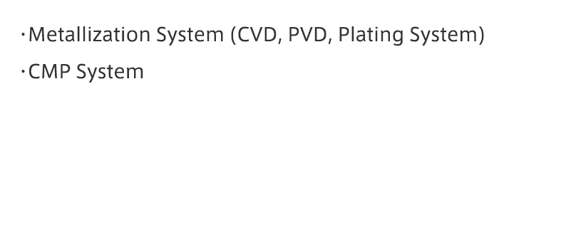 Metallization System (CVD, PVD, Plating System), CMP System