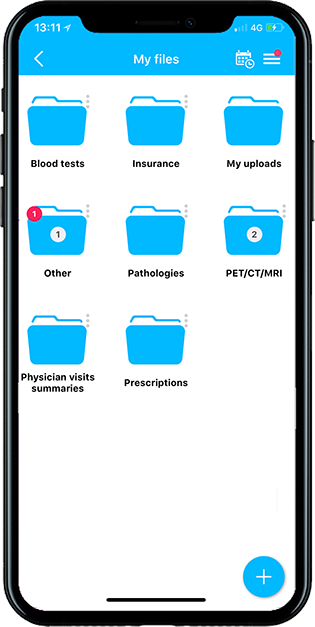 Files and documents can be organized and managed in folders