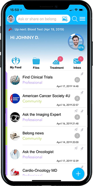 The world's largest social network app for cancer patients and caregivers