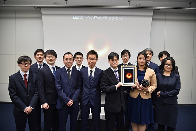 Japanese researchers who participated in the EHT project