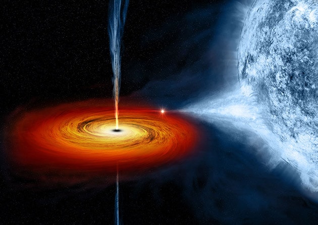 Artist’s impression of the Cygnus X-1 black hole